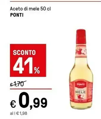 Iper La Grande Ponti Aceto Di Mele 500 G(ml) offerta