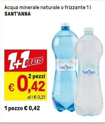 Iper La Grande Sant'anna Acqua Minerale Naturale 1000 G(ml) offerta