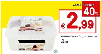Iper La Grande Algida Carte D'Or La Gelateria Stracciatella Gianduia Caffè 1000 G(ml) offerta
