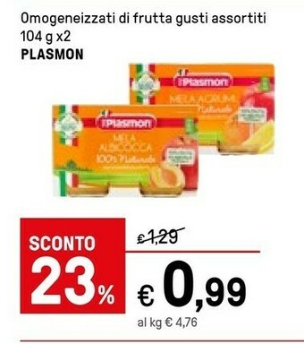 Iper La Grande Plasmon Omogeneizzati Di Frutta offerta