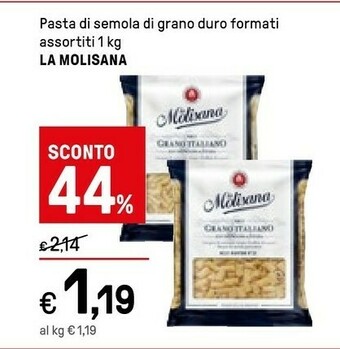 Iper La Grande La Molisana Semola Rimacinata Di Grano Duro 1000 G(ml) offerta