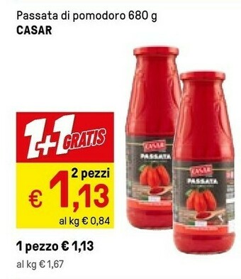 Iper La Grande Casar Tomata Passata Di Pomodoro 680 G(ml) offerta