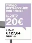 Iper La Grande Tavolo Rettangolare Con 6 Sedie offerta