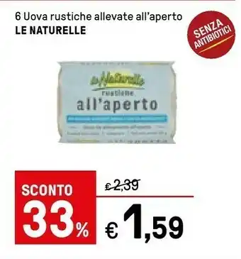 Iper La Grande Le Naturelle 6 Uova Rustiche Allevate All'aperto offerta
