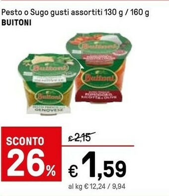 Iper La Grande Buitoni Pesto Alla Genovese 160 G(ml) offerta