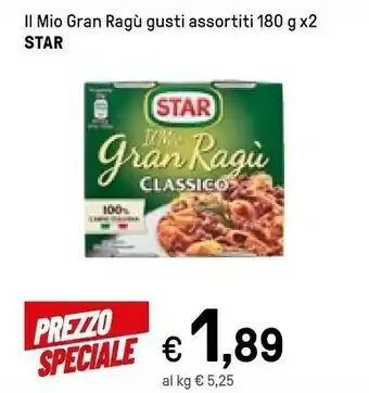Iper La Grande Star Il Mio Gran Ragù Extra Gusto 180 G(ml) offerta