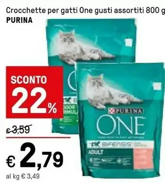 Iper La Grande Purina Crocchette Per Gatti One Con Pollo E Cereali offerta