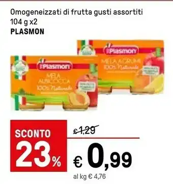 Iper La Grande Plasmon Omogeneizzati Di Frutta Gusti offerta