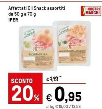 Iper La Grande Iper Affettati Gli Snack offerta