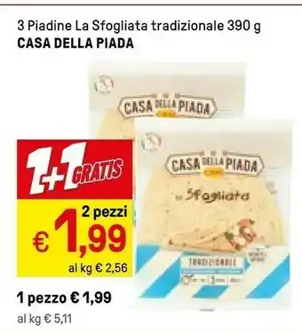 Iper La Grande Casa Della Piada 3 Piadine La Sfogliata Tradizionale offerta