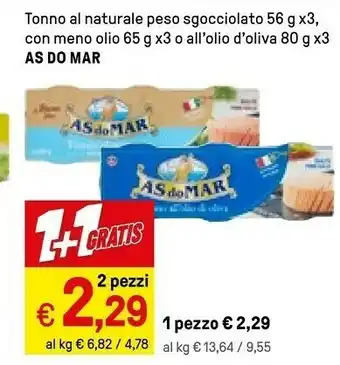 Iper La Grande As Do Mar Tonno Al Naturale Peso Sgocciolato offerta