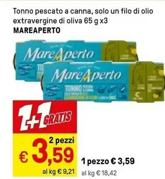 Iper La Grande Mareaperto Tonno Pescato A Canna, Solo Un Filo Di Olio Extravergine Di Oliva offerta