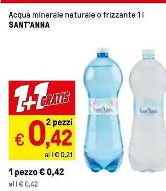 Iper La Grande Sant'anna Acqua Minerale Naturale 1000 G(ml) offerta