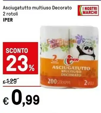 Iper La Grande Iper Asciugatutto Multiuso Decorato offerta