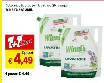 Iper La Grande Winin's Naturel Detersivo Liquido Per Lavatrice offerta