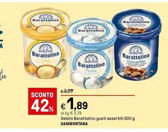 Iper La Grande Sammontana Barattolino Panna 500 G(ml) offerta