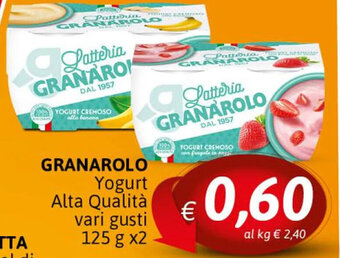 Crai Granarolo Yogurt Alta Qualità vari gusti 125 g x2 offerta