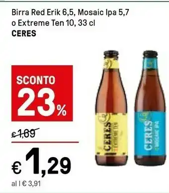 Iper La Grande Ceres Birra Red Erik offerta