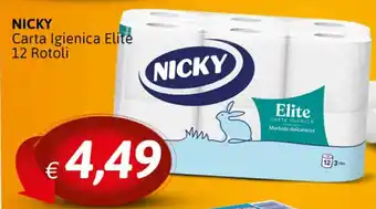 Nicky Carta Igienica Elite 12 Rotoli