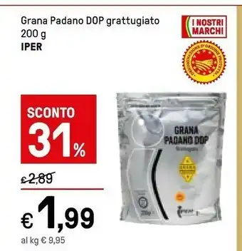 Iper La Grande Iper Grana Padano Dop Grattugiato 200 G offerta