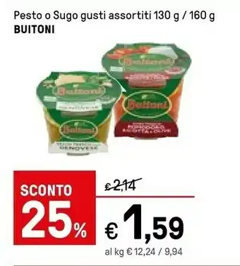 Iper La Grande Buitoni Pesto Alla Genovese 160 G(ml) offerta