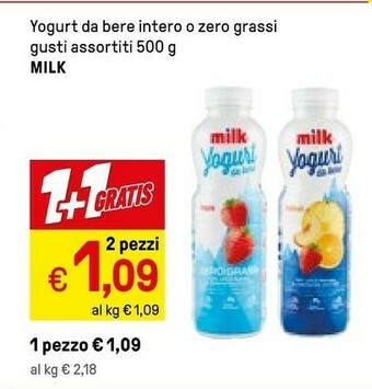 Iper La Grande Milk - Yogurt Magro Da Bere Zero Grassi 500 G(ml) offerta
