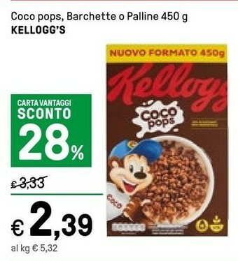 Iper La Grande Kelloggs Kellogg's - Coco Pops 450 G(ml) offerta