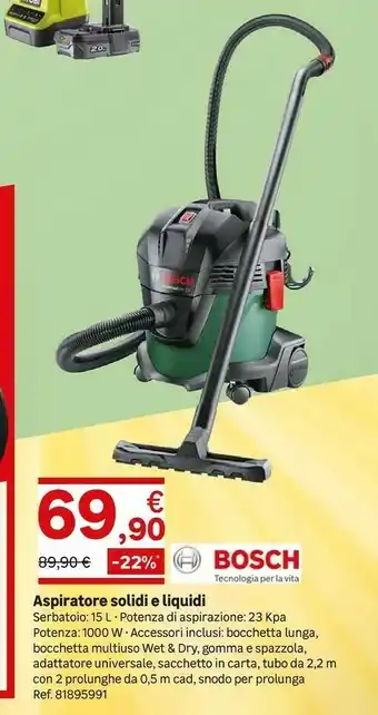 Leroy Merlin Bosch Bidone aspiratutto offerta