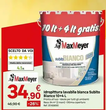 Leroy Merlin Maxmeyer Idropittura offerta