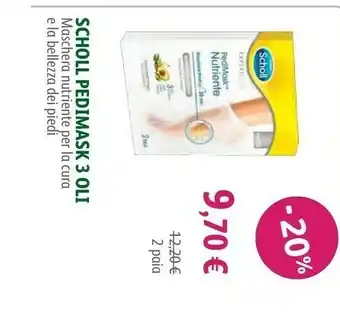 Scholl Pedimask 3 Oli Maschera Nutriente Per La Cura E La Bellezza Dei Piedi