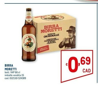 Metro Moretti Birra offerta