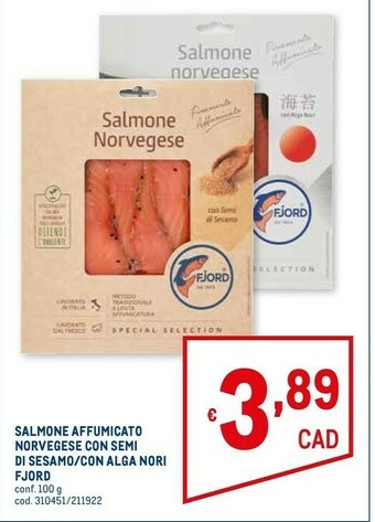 Metro Fjord Salmone affumicato offerta
