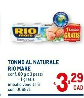 Metro Rio Mare Tonno Rio mare offerta