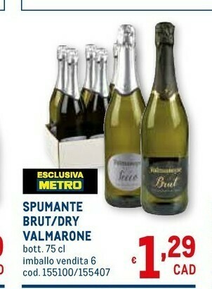 Metro Brut Spumante offerta