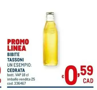 Metro Tassoni Bevande analcoliche offerta