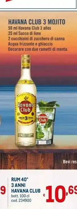 Metro Havana club Rum offerta
