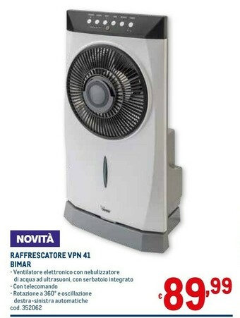 Metro Bimar Ventilatore offerta
