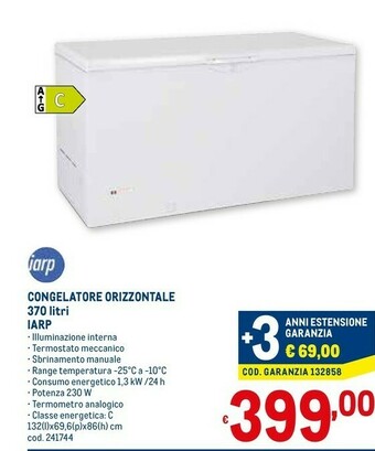 Metro Congelatori a pozzetto offerta