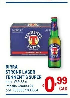 Metro Tennent's Birra offerta
