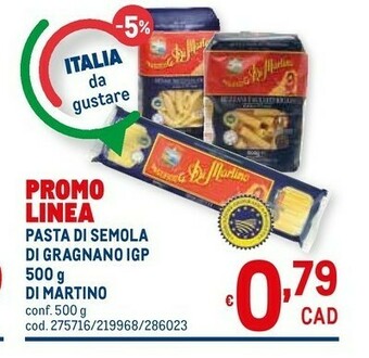 Metro Pasta di semola offerta