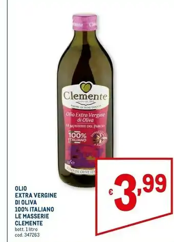 Metro Clemente Olio extravergine di oliva offerta