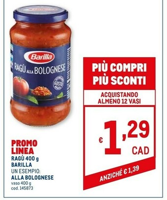 Metro Barilla Sughi per pasta offerta