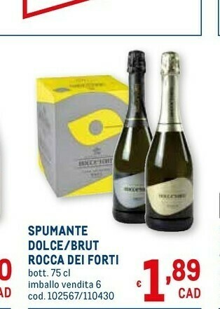 Metro Brut Spumante offerta