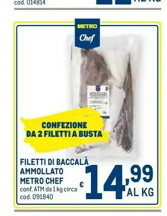 Metro Metro chef Baccalà offerta