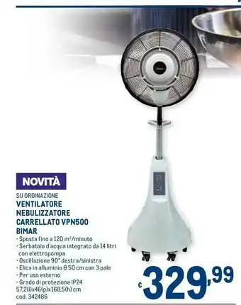 Metro Bimar Ventilatore offerta