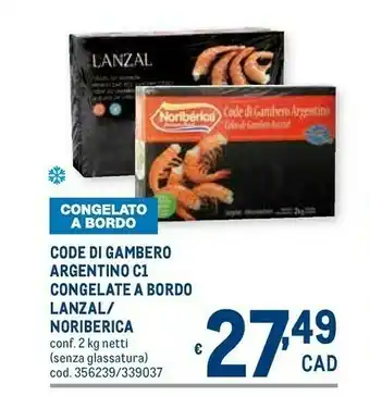 Metro Noribèrica Gamberi offerta