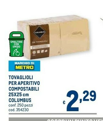 Metro Columbus Tovaglioli offerta