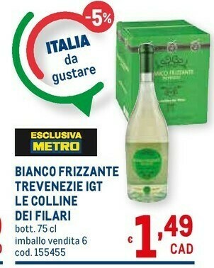 Metro Trevenezie Vino bianco offerta
