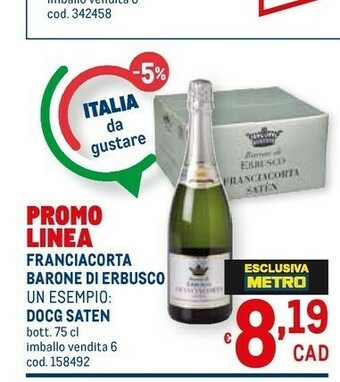 Metro Franciacorta Chianti offerta
