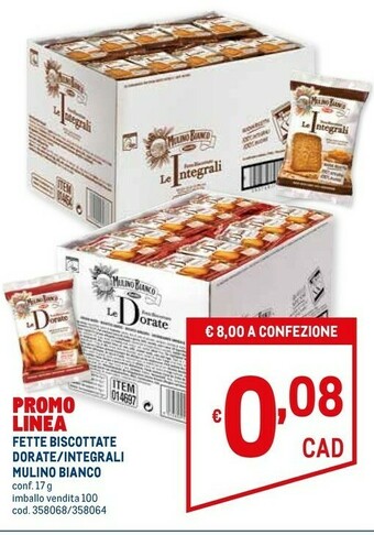 Metro Mulino Bianco Fette biscottate offerta